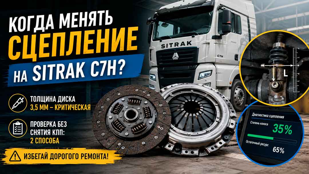 КОГДА МЕНЯТЬ СЦЕПЛЕНИЕ НА SITRAK C7H КОГДА МЕНЯТЬ СЦЕПЛЕНИЕ НА SITRAK C7H